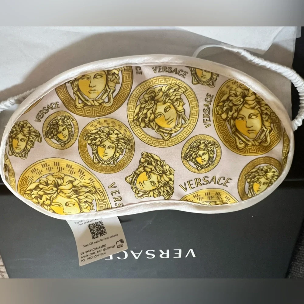 Versace Medusa Gold and White Sleep Mask